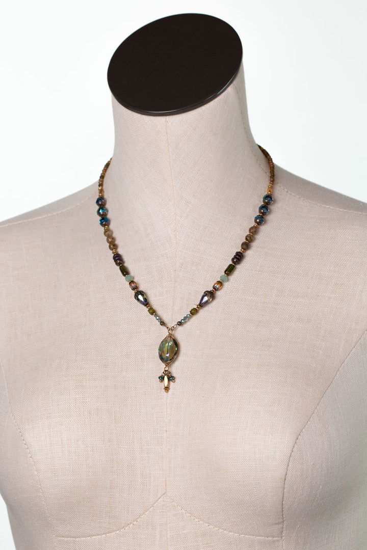 Crisp Autumn 16-18" Crystal Simple Necklace