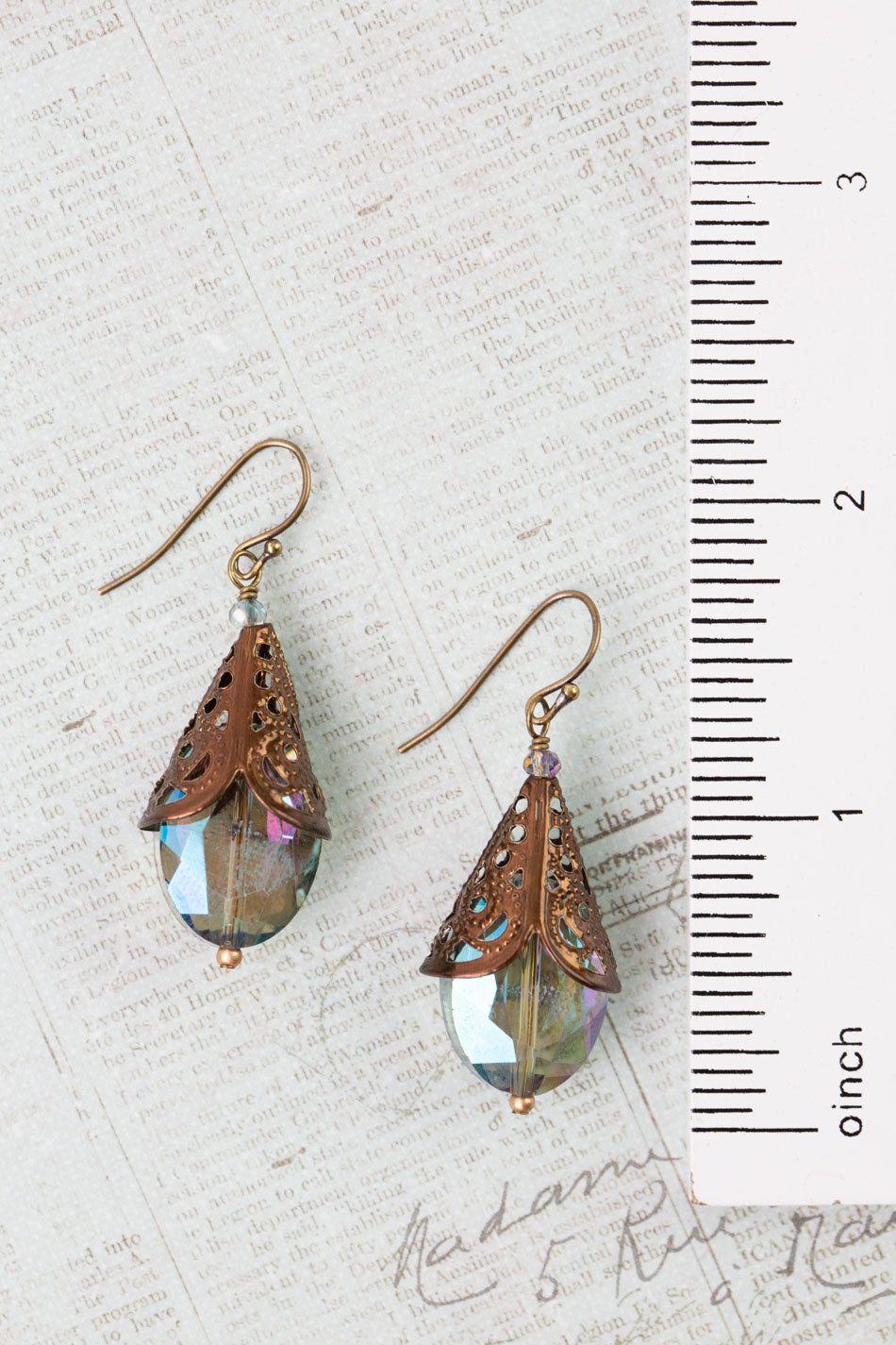 Crisp Autumn Crystal Dangle Earrings