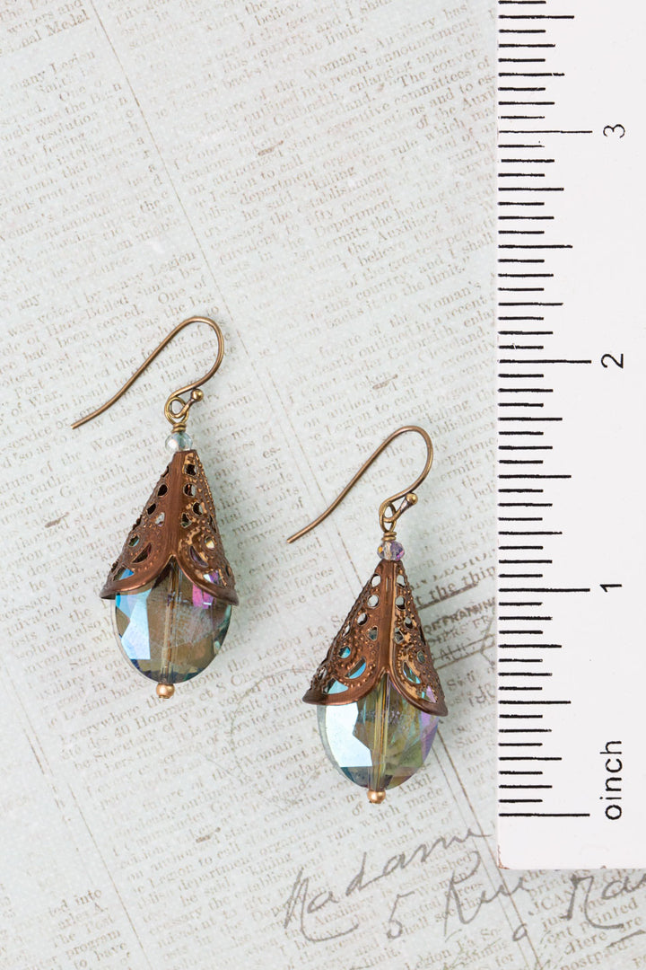Crisp Autumn Crystal Dangle Earrings