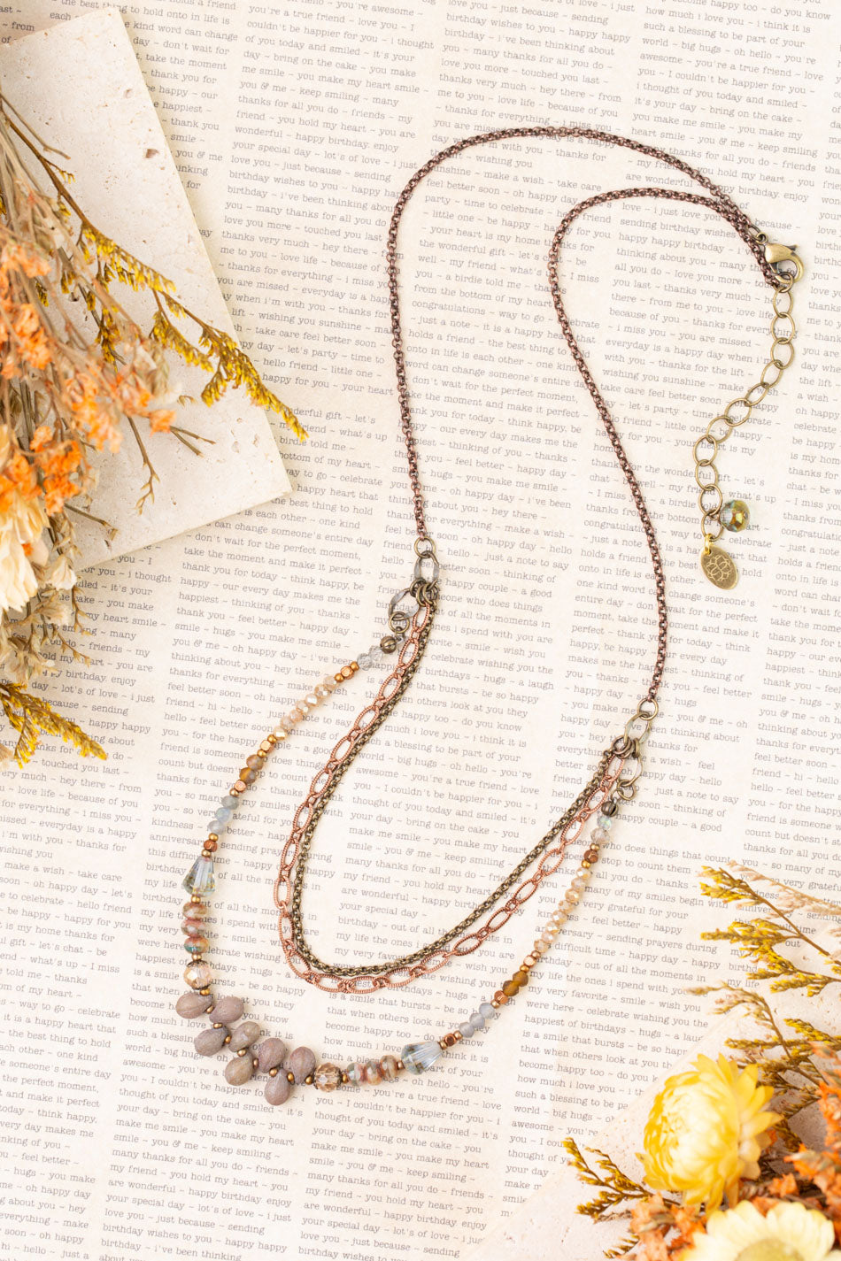 Copper Tides 31-33" Statement Necklace
