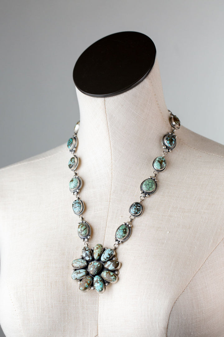 Native American 22" Blue Moon Turquoise Necklace