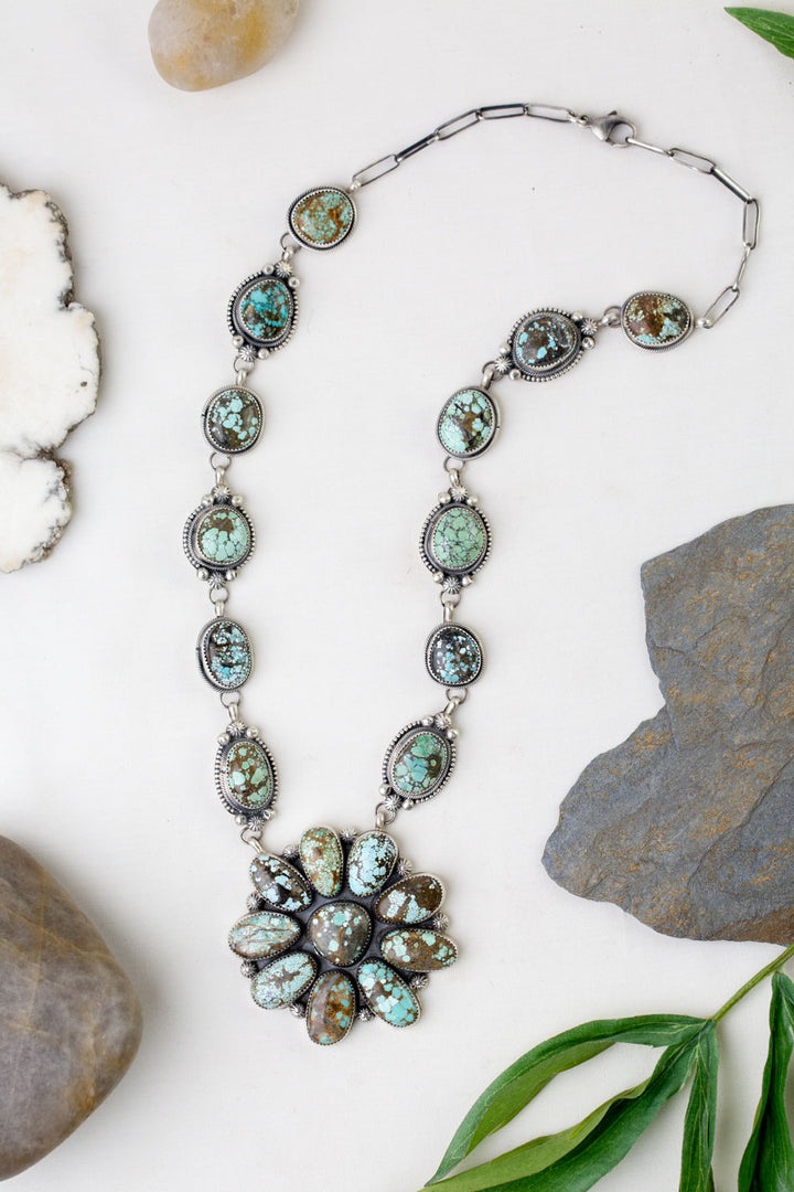 Native American 22" Blue Moon Turquoise Necklace