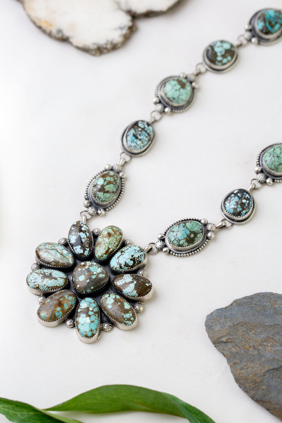 Native American 22" Blue Moon Turquoise Necklace