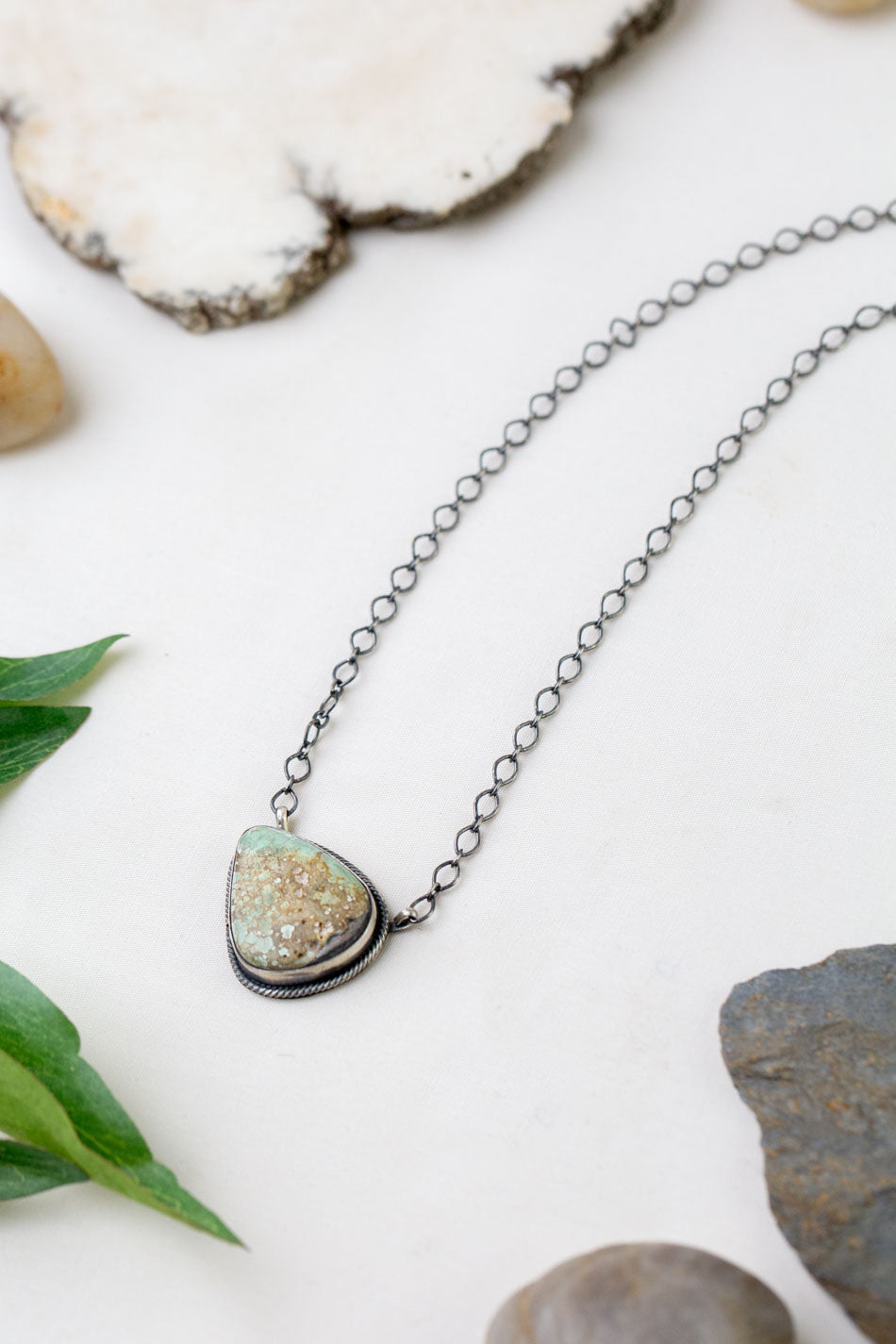 Native American 19.5" Thunder Mountain Turquoise Necklace