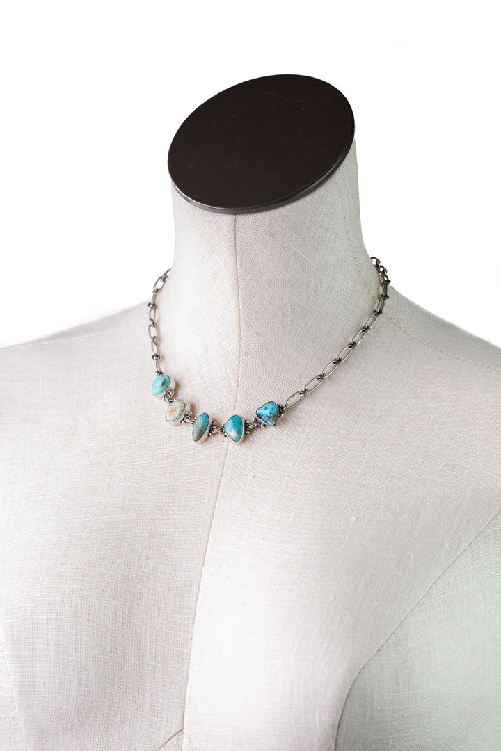 Federico 18" Kingman & Royston Turquoise Sterling Silver Necklace