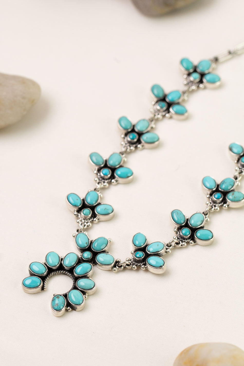 Federico 19" Turquoise Sterling Silver Necklace