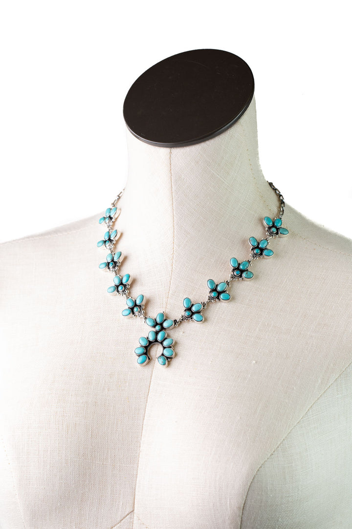 Federico 19" Turquoise Sterling Silver Necklace