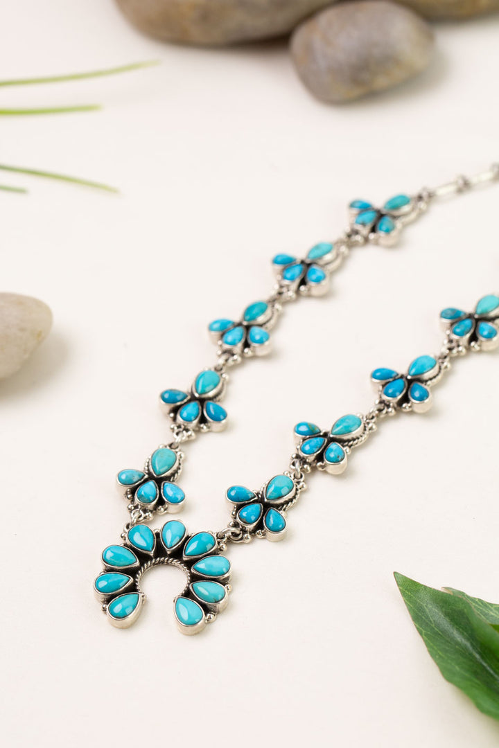 Federico 19" Turquoise Sterling Silver Necklace