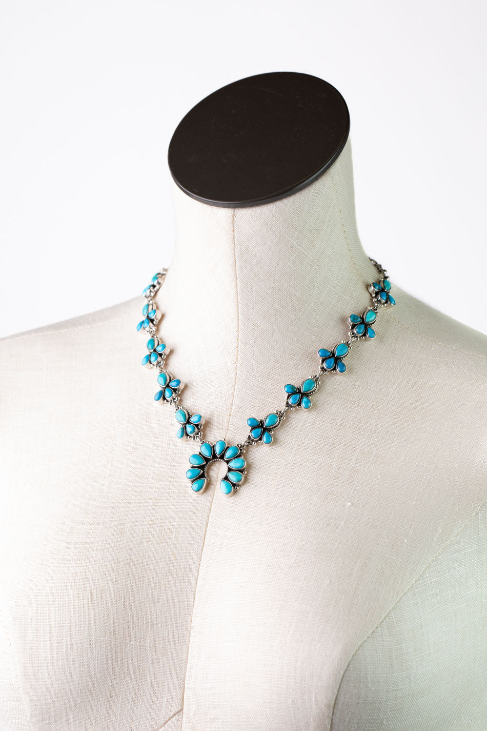 Federico 19" Turquoise Sterling Silver Necklace
