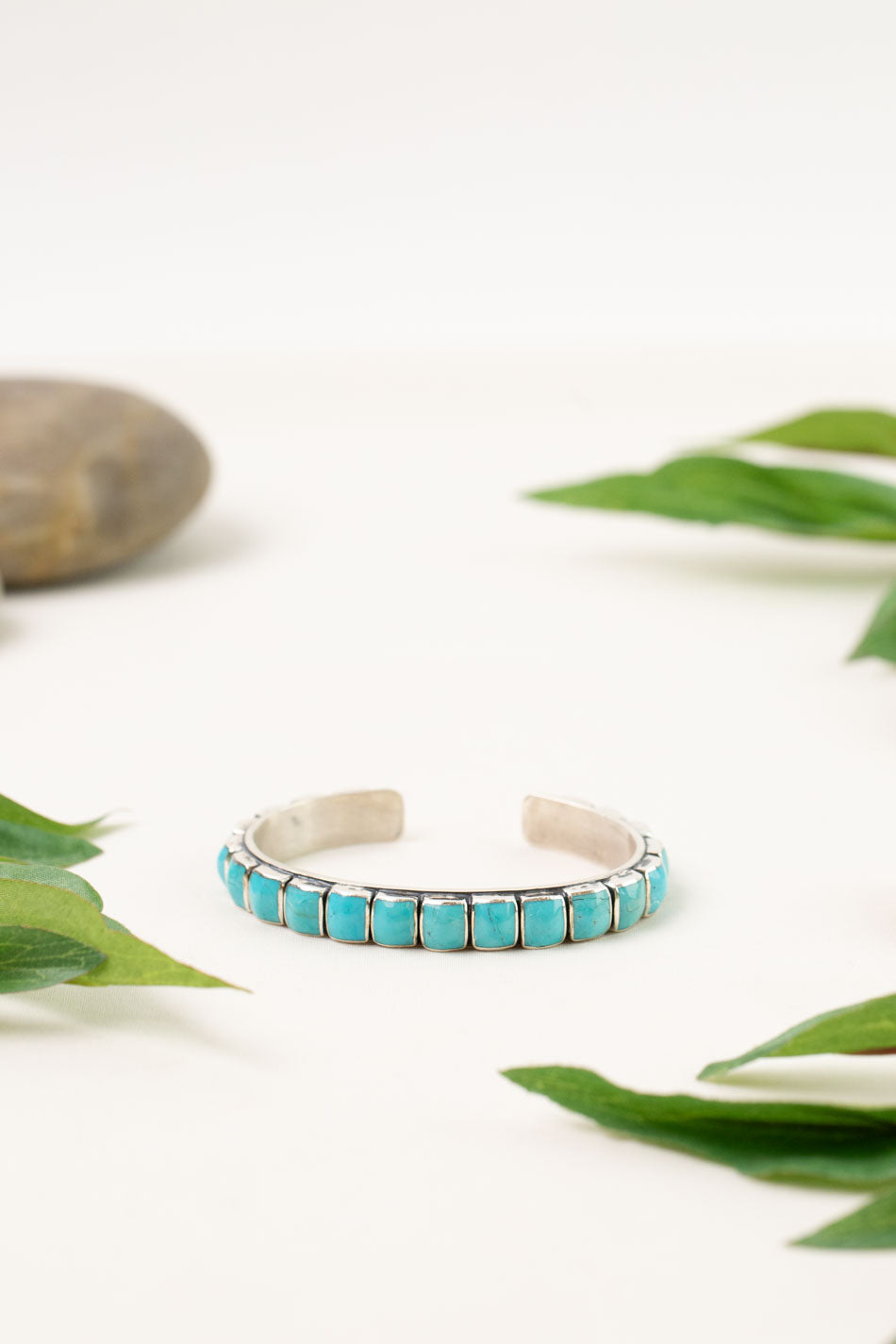 Federico 3" Turquoise Sterling Silver Bracelet