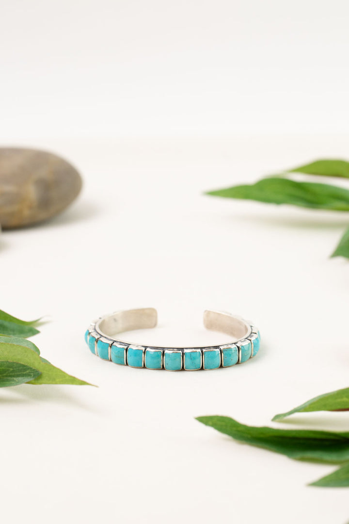 Federico 3" Turquoise Sterling Silver Bracelet