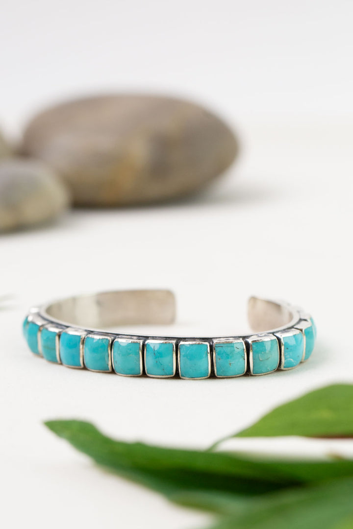 Federico 3" Turquoise Sterling Silver Bracelet