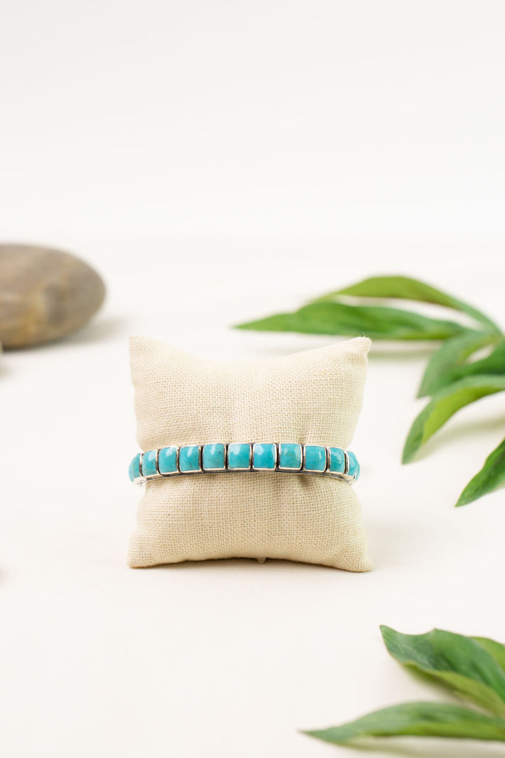 Federico 3" Turquoise Sterling Silver Bracelet