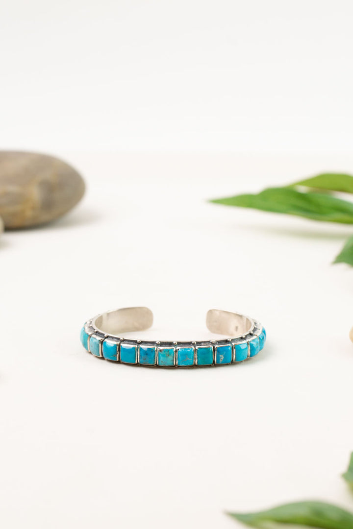 Federico 3" Turquoise Sterling Silver Bracelet