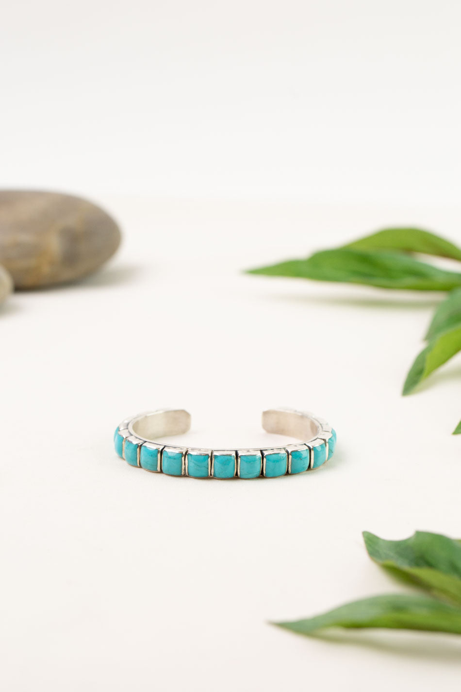 Federico 2.75" Turquoise Sterling Silver Bracelet