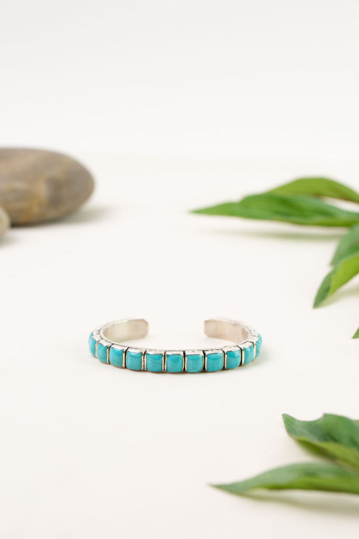 Federico 2.75" Turquoise Sterling Silver Bracelet