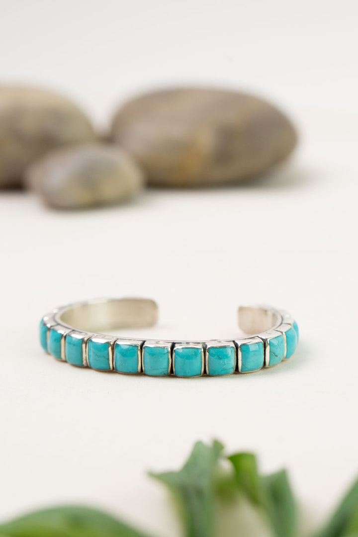 Federico 2.75" Turquoise Sterling Silver Bracelet