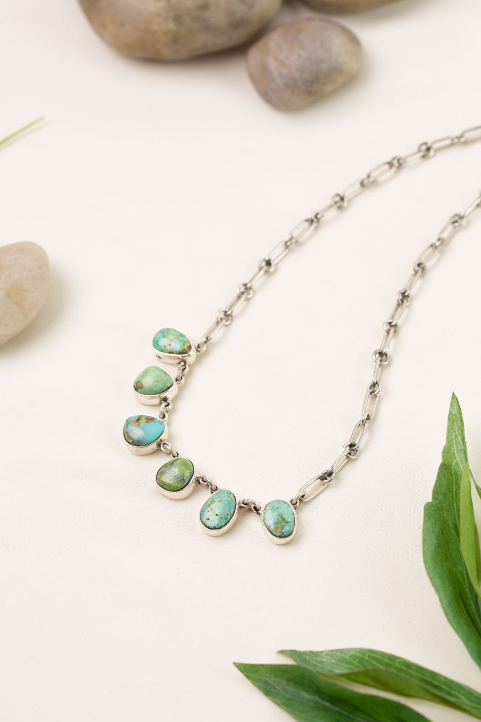 Federico 20" Turquoise Sterling Silver Necklace