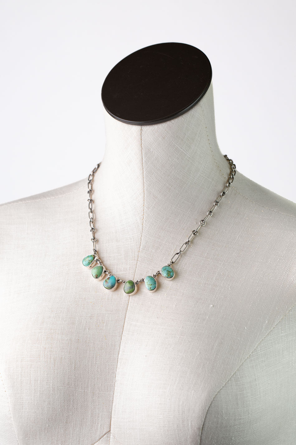 Federico 20" Turquoise Sterling Silver Necklace