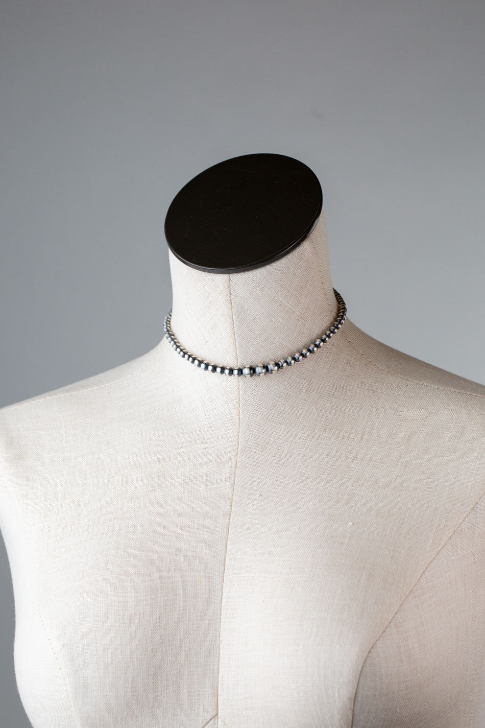 Native American 14" Sterling Silver Desert Pearls Necklace