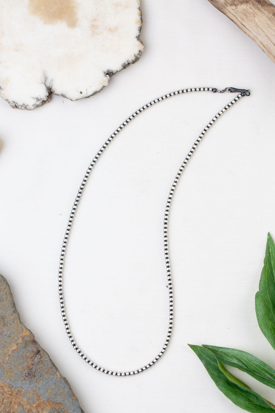 Native American 20" Sterling Silver Desert Pearls Necklace