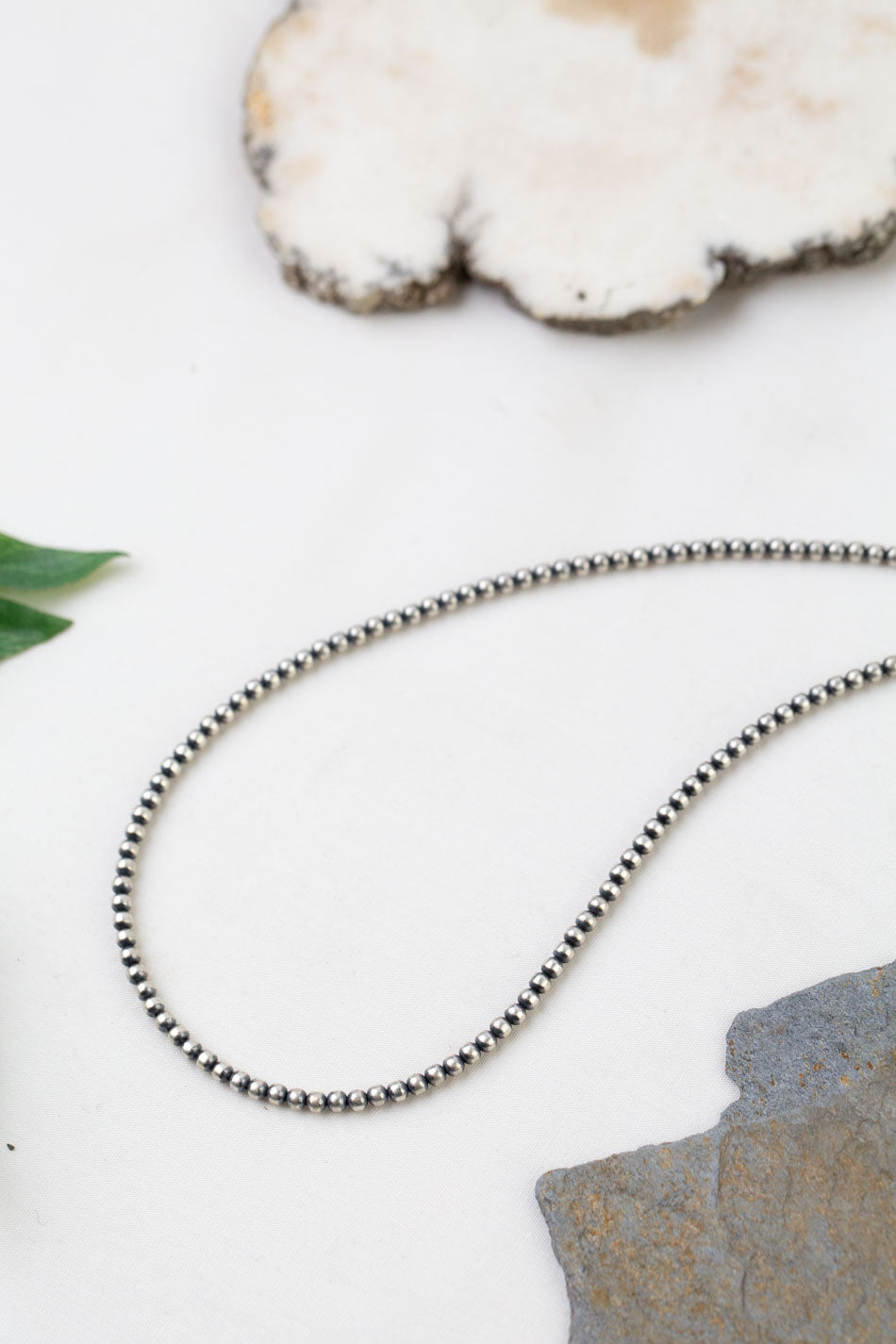 Native American 14" Sterling Silver Desert Pearls Necklace