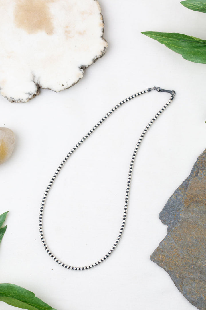 Native American 16" Sterling Silver Desert Pearls Necklace
