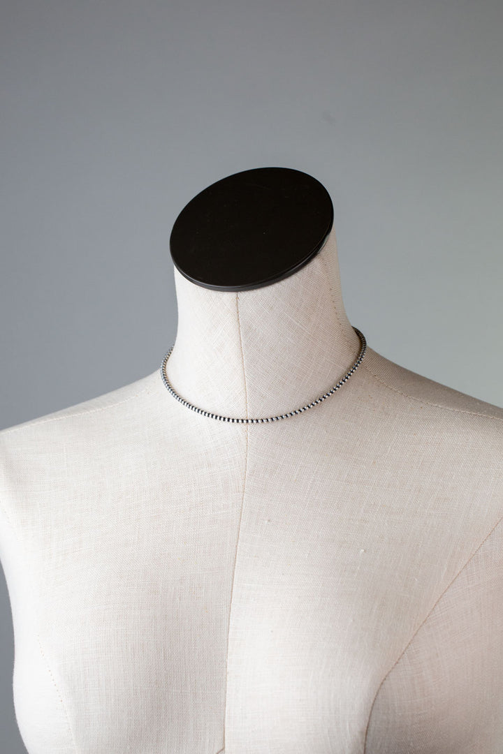 Native American 16" Sterling Silver Desert Pearls Necklace