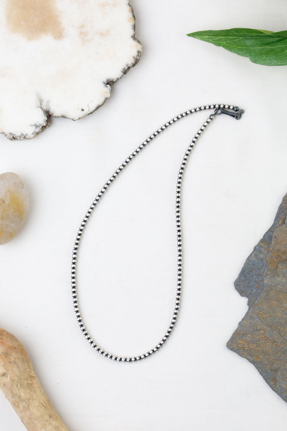 Native American 16" Sterling Silver Desert Pearls Necklace