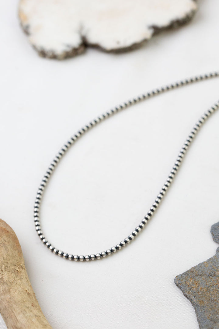 Native American 16" Sterling Silver Desert Pearls Necklace