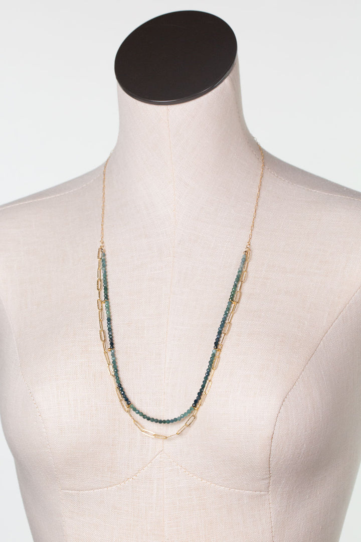 Ocean Waves 26-28" Grandidierite Multistrand Necklace