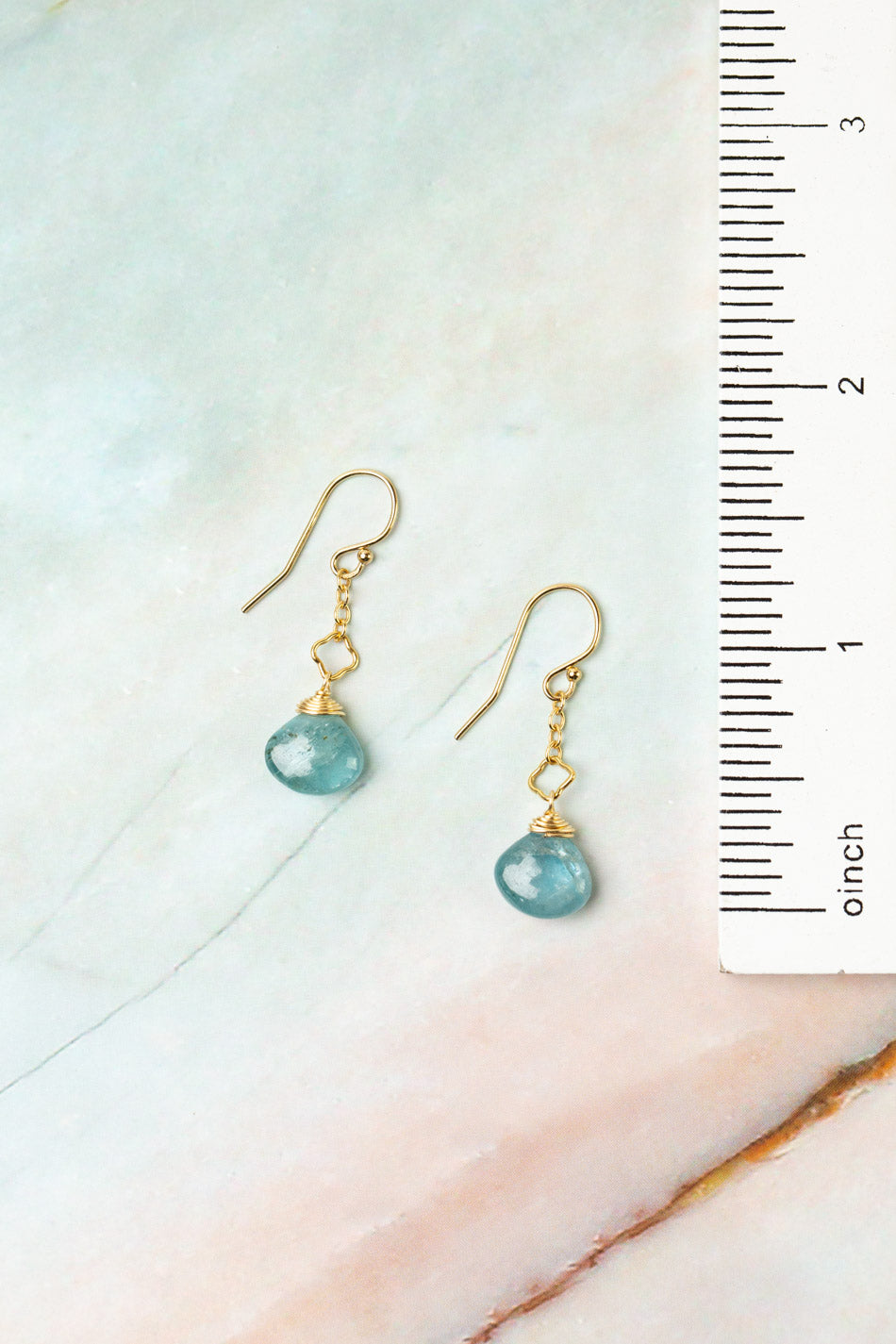 Ocean Waves Kyanite Dangle Earrings