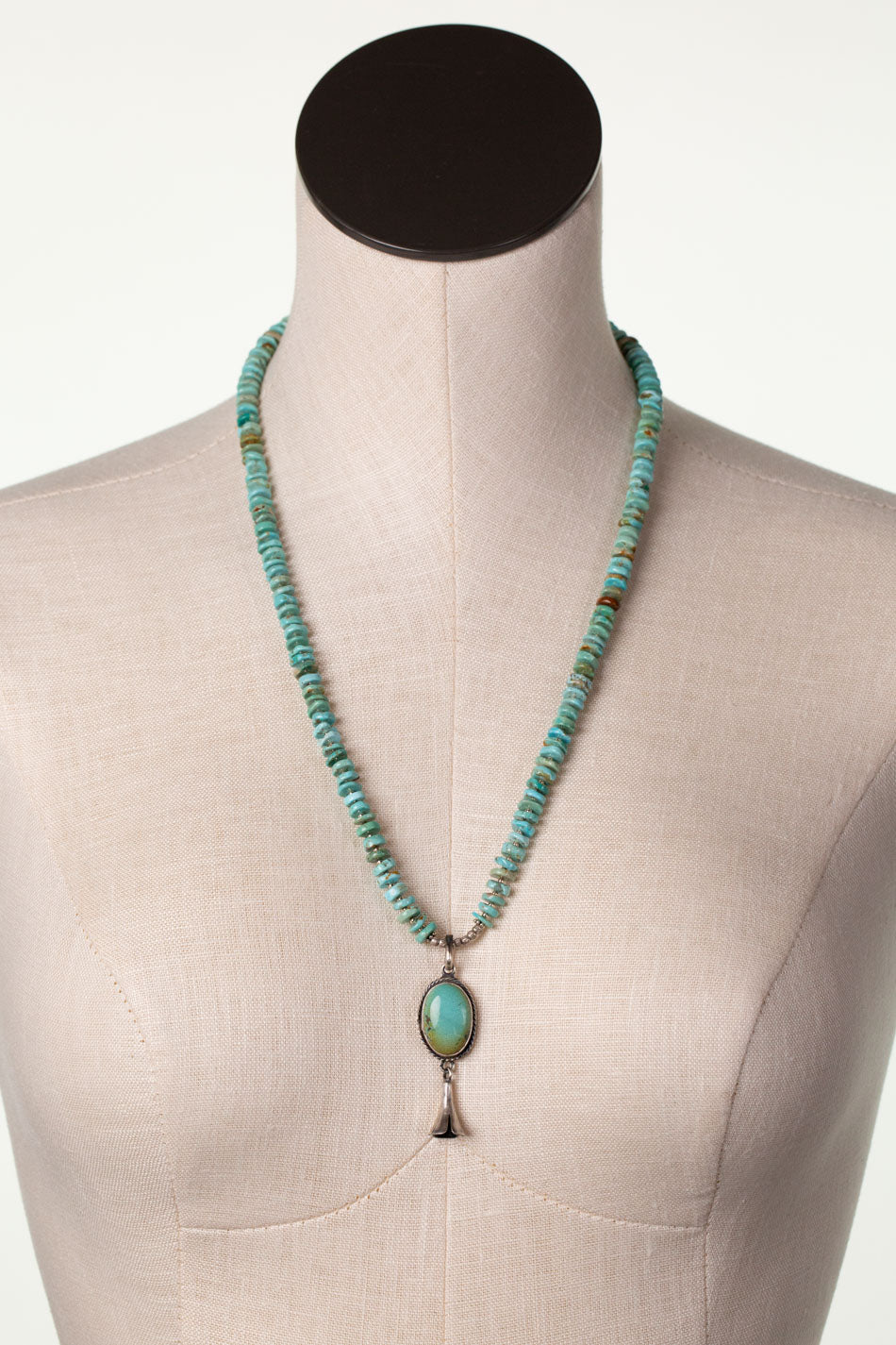 H.A. 22.25-24.25" Royston Turquoise Statement Necklace