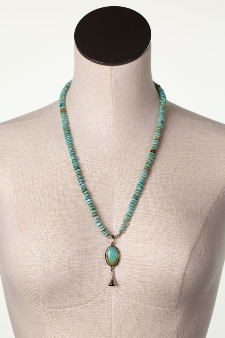 H.A. 22.25-24.25" Royston Turquoise Statement Necklace