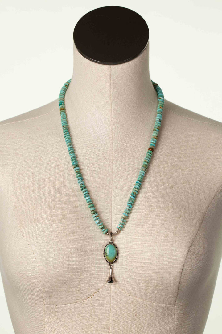 H.A. 22.25-24.25" Royston Turquoise Statement Necklace