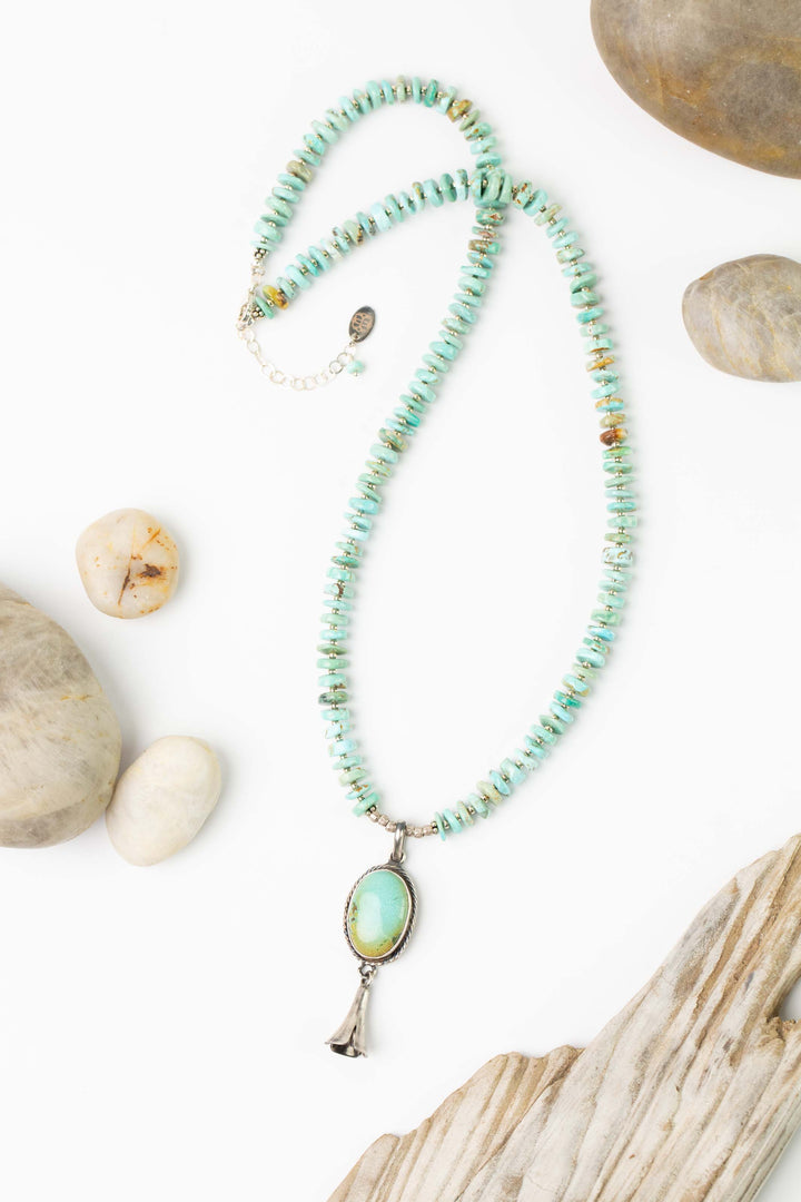 H.A. 22.25-24.25" Royston Turquoise Statement Necklace