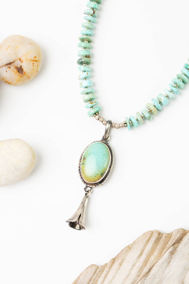H.A. 22.25-24.25" Royston Turquoise Statement Necklace