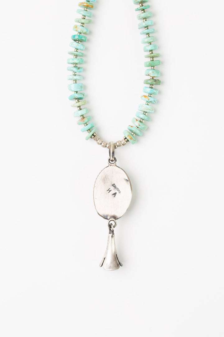 H.A. 22.25-24.25" Royston Turquoise Statement Necklace