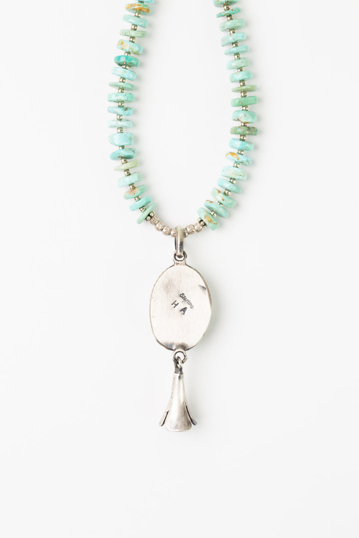 H.A. 22.25-24.25" Royston Turquoise Statement Necklace