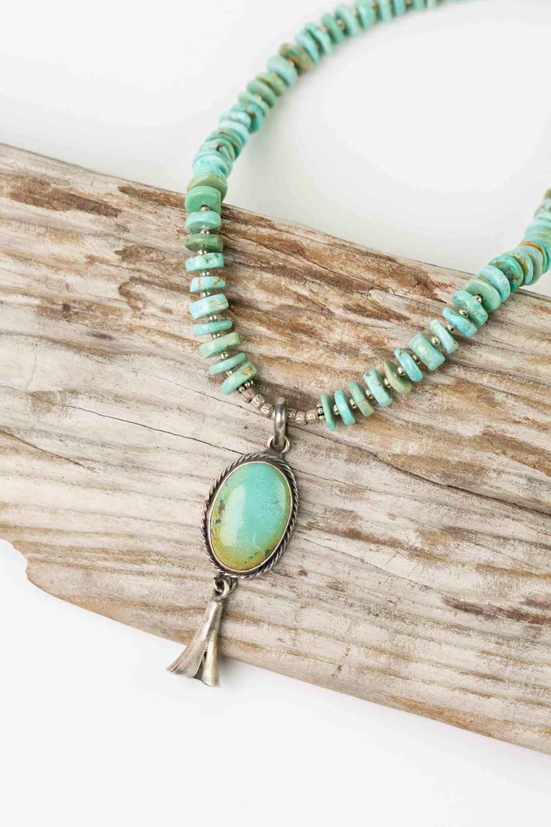 H.A. 22.25-24.25" Royston Turquoise Statement Necklace