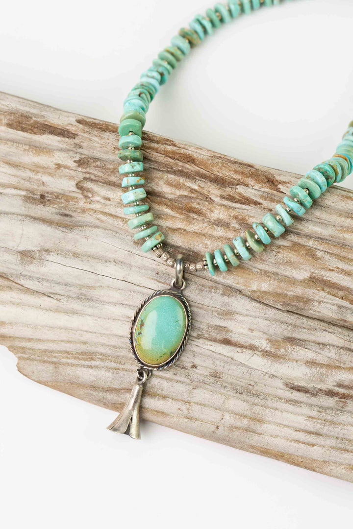 H.A. 22.25-24.25" Royston Turquoise Statement Necklace