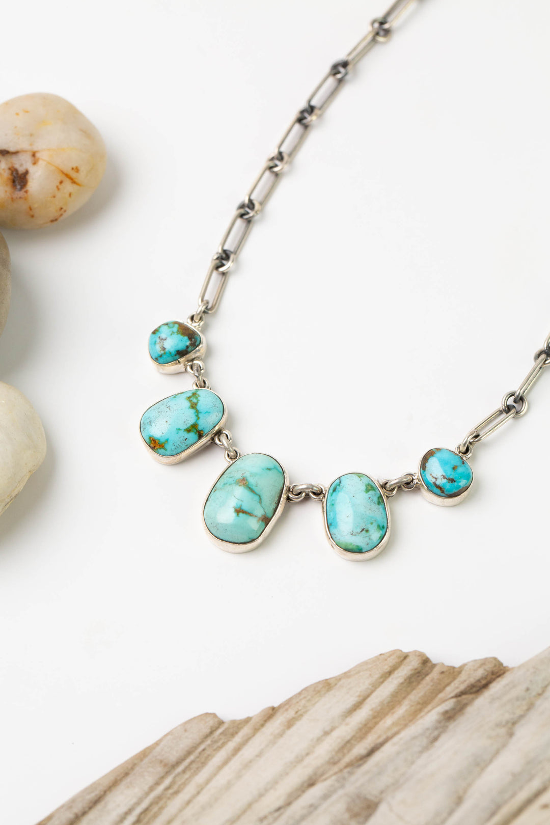 One Of A Kind 17.5" Royston Turquoise Statement Necklace