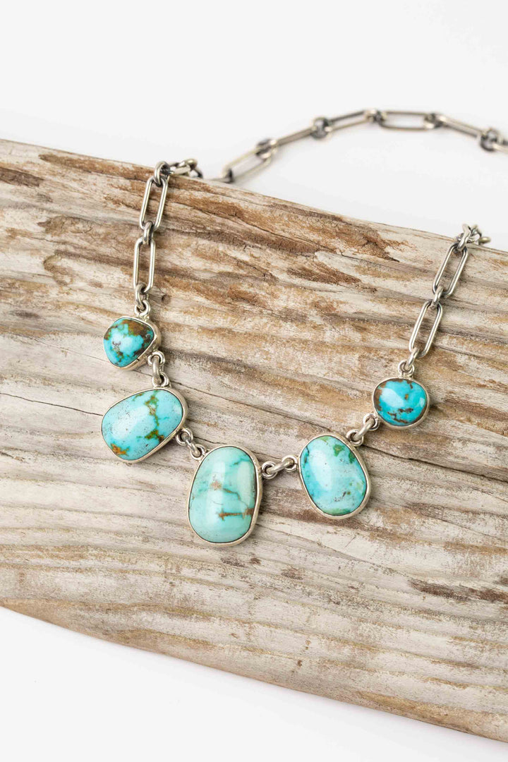 One Of A Kind 17.5" Royston Turquoise Statement Necklace