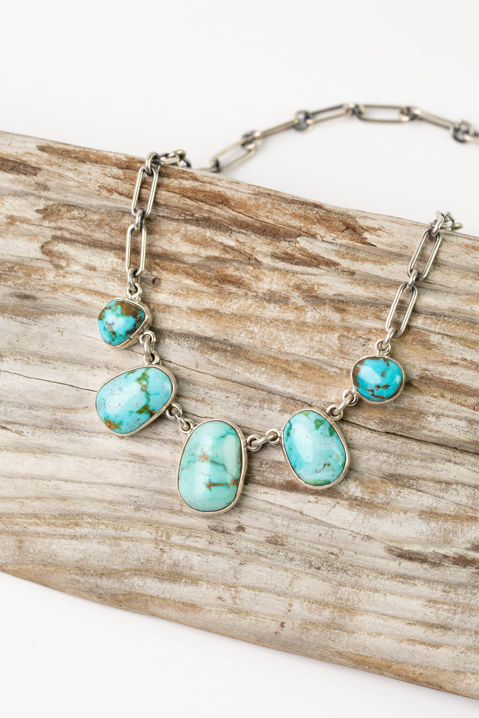 One Of A Kind 17.5" Royston Turquoise Statement Necklace