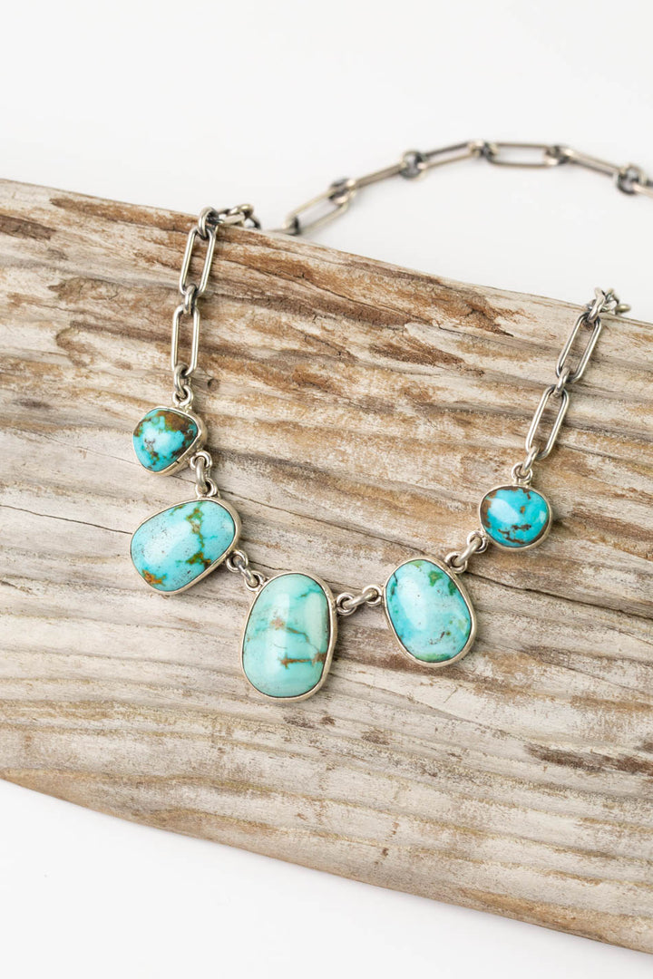 One Of A Kind 17.5" Royston Turquoise Statement Necklace