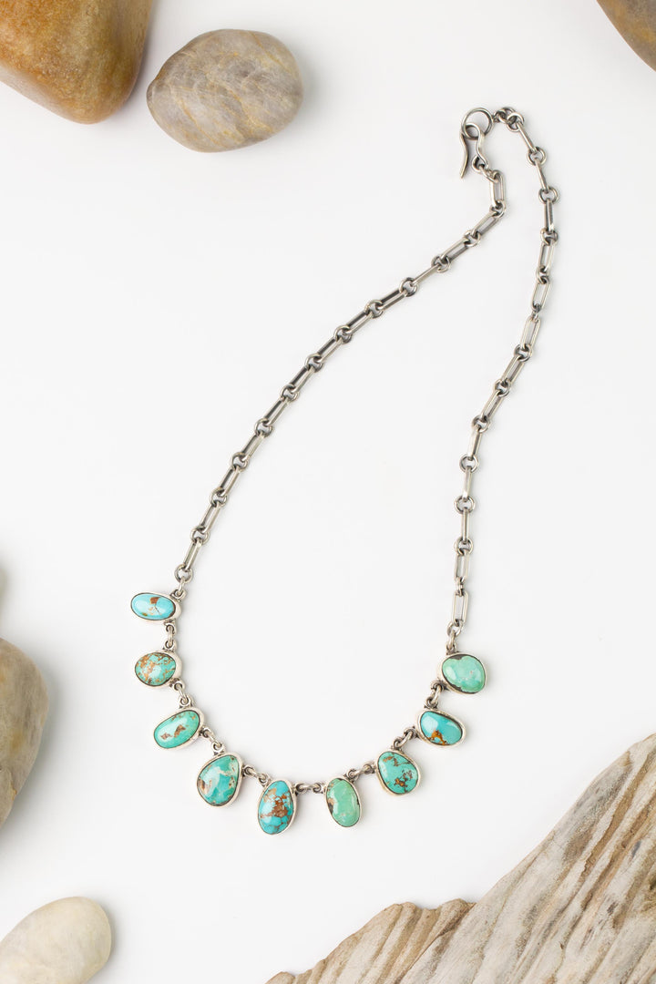 One Of A Kind 17.5" Royston Turquoise Statement Necklace