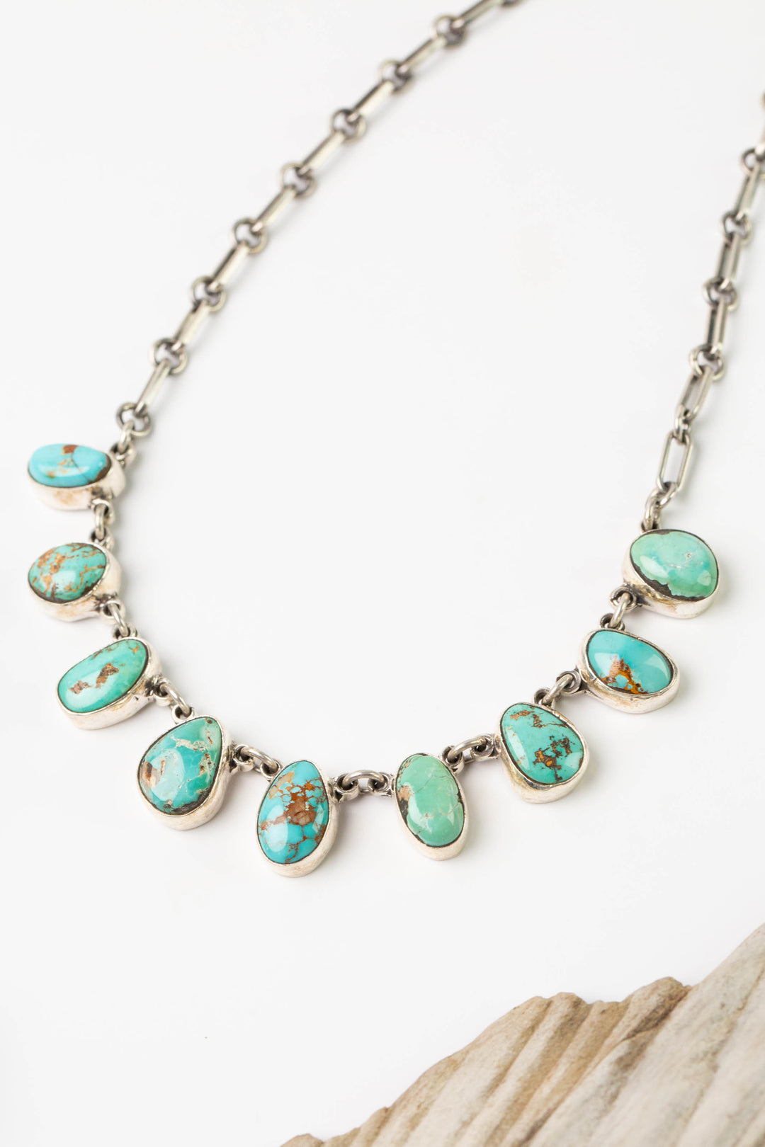 One Of A Kind 17.5" Royston Turquoise Statement Necklace