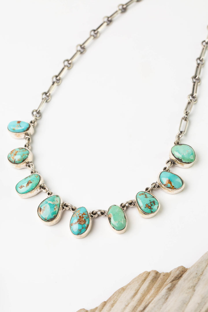 One Of A Kind 17.5" Royston Turquoise Statement Necklace
