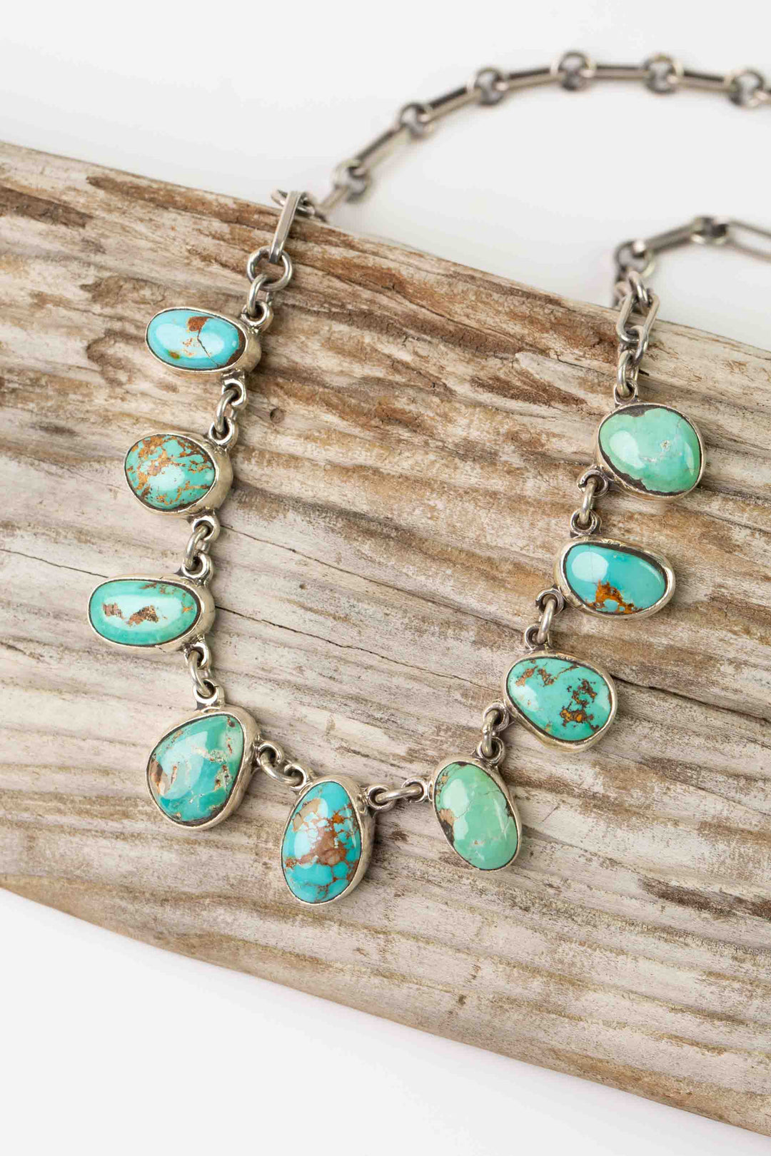 One Of A Kind 17.5" Royston Turquoise Statement Necklace
