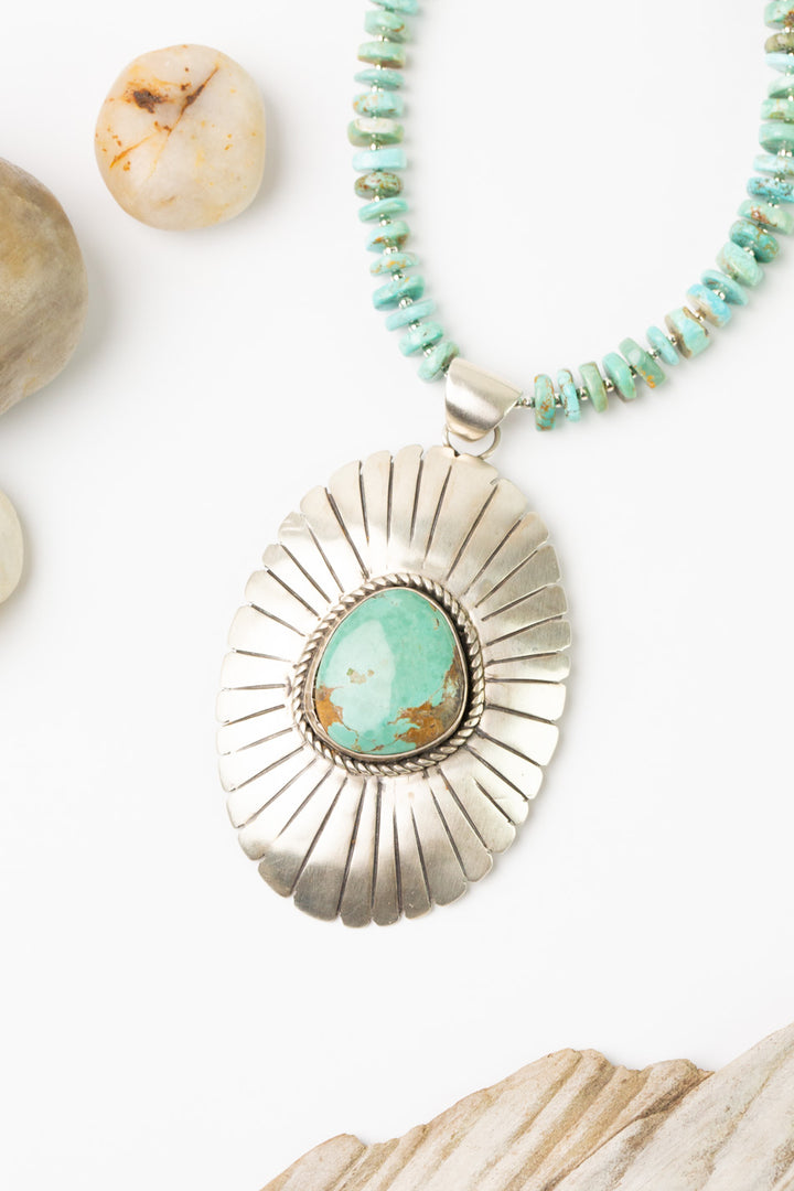 One Of A Kind 21.75-23.75" Royston Turquoise Statement Necklace